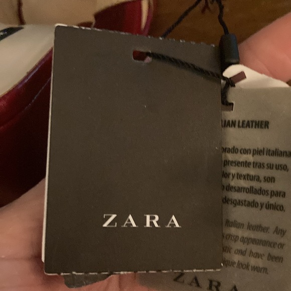 Zara basic authentic Italian leather red heels new with tags - Picture 6 of 8